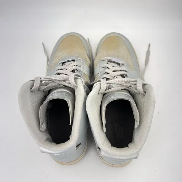 Nike Air Force One AF-1 Hyperfuse Silver Men Size 11.5 Hi Top Shoes 454433-001 - Picture 11 of 12